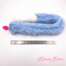 Extra long tail light blue kitten puppy fox play kittenplay ageplay ddlg roleplay fetish sexy couple pastel kitsune kink pet petplay by Kawaii BDSM - cute and kinky / Worldwide Free Shipping (907457888308)
