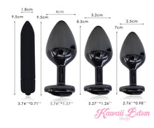 Stainless Steel buttplugs vibrator kit heart shapped black babygirl sissy femboy aesthetic boy little cglg cglb mdlg mdlb ddlg ddlb agelay petplay kittenplay puppyplay fetish sex partner gift love couple goth kitten pet puppy by Kawaii BDSM - cute and kinky / Worldwide Free Shipping (443517337637)