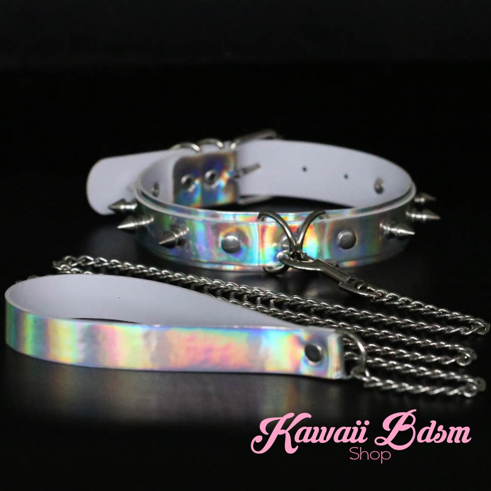 collar leash choker fashion goth sexy slave sub submissive ddlg cglg cglb mdlb mommy daddy little bondage black pink aesthetic white by Kawaii Bdsm - Cute and Kinky / Worldwide Free and Discreet Shipping  (781560414260)