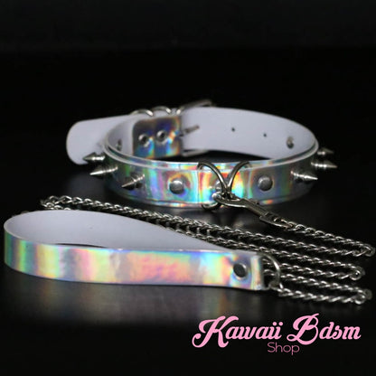 collar leash choker fashion goth sexy slave sub submissive ddlg cglg cglb mdlb mommy daddy little bondage black pink aesthetic white by Kawaii Bdsm - Cute and Kinky / Worldwide Free and Discreet Shipping  (781560414260)