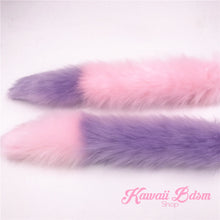 lavender purple and pink vegan faux fur tail plug silicone stainless steel neko catgirl cat kittenplay kitten girl boy petplay pet sexy adult toys buttplug plug anal ass submissive goth creepy cute yami ddlg cgl mdlg mdlb ddlb little by Kawaii BDSM - cute and kinky / Worldwide Free Shipping (780377653300)