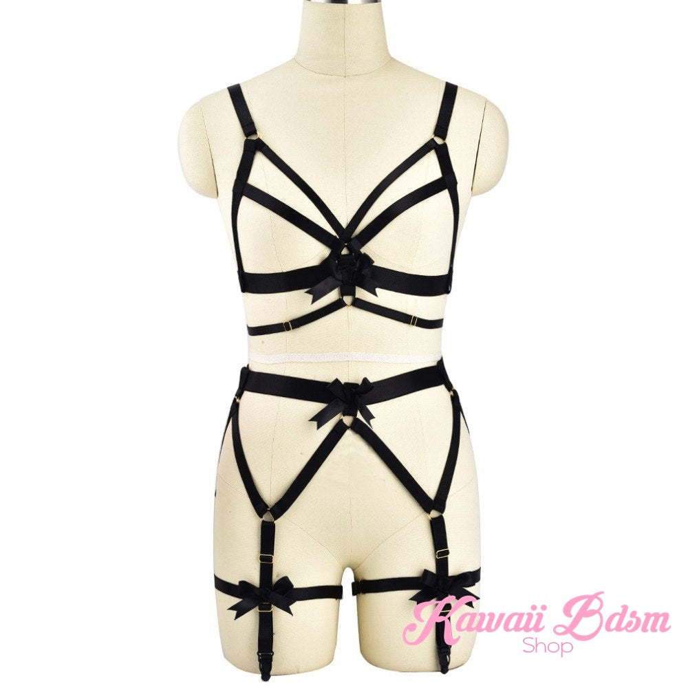 Harness Garter Chest Body handmade luxury bondage pink purple red black sexy belt ddlg babygirl little one girl women submissive by Kawaii Bdsm - Cute and Kinky / Worlwide Free and Disreet Shipping  (499766755380)