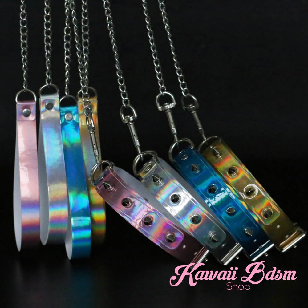 collar leash choker fashion goth sexy slave sub submissive ddlg cglg cglb mdlb mommy daddy little bondage black pink aesthetic white by Kawaii Bdsm - Cute and Kinky / Worldwide Free and Discreet Shipping  (781560414260)
