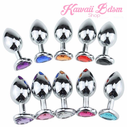 heart plug stainless steel crystal Jewell colorful rainbow ddlgworld ddlgplayground kinky sex buttplug anal babygirl babydoll doll soft aesthetic submissive sub cgl mdlg mdlb ageplay kittenplay neko girl boy by Kawaii BDSM - cute and kinky / Worldwide Free Shipping  (11179135239)
