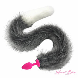 Extra long tail light grey gray wolf kitten puppy fox play kittenplay ageplay ddlg roleplay fetish sexy couple pastel kitsune kink pet petplay by Kawaii BDSM - cute and kinky / Worldwide Free Shipping (11130072711)