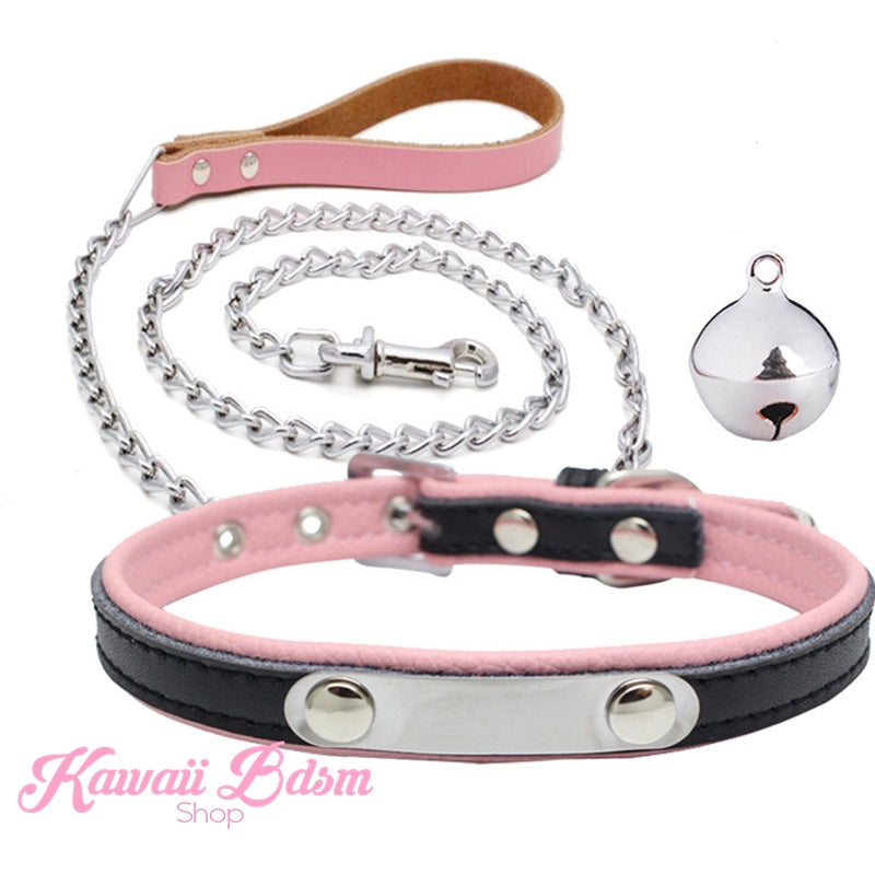 cat collar leash choker fashion japanese lolita sexy slave sub submissive ddlg cglg cglb mdlb mommy daddy little bondage black pink gothic fashion outfit petplay ageplay roleplay aesthetic pet kitten  by Kawaii Bdsm - Cute and Kinky / Worldwide Free and Discreet Shipping  (11527340167)