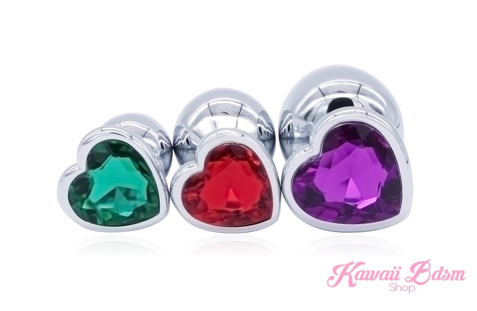 Stainless Steel buttplugs heart shapped pink red blue babygirl sissy femboy aesthetic boy little cglg cglb mdlg mdlb ddlg ddlb agelay petplay kittenplay puppyplay fetish sex partner gift love couple goth kitten pet puppy by Kawaii BDSM - cute and kinky / Worldwide Free Shipping (10886193159)