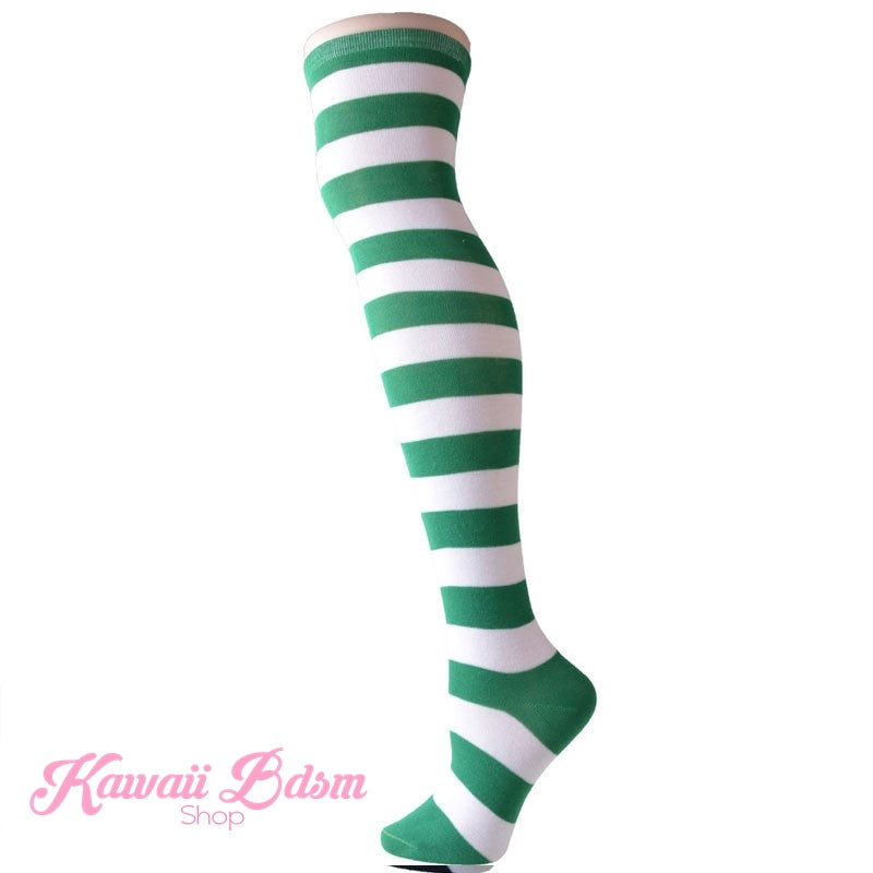Striped Thigh High Socks (11562629383)