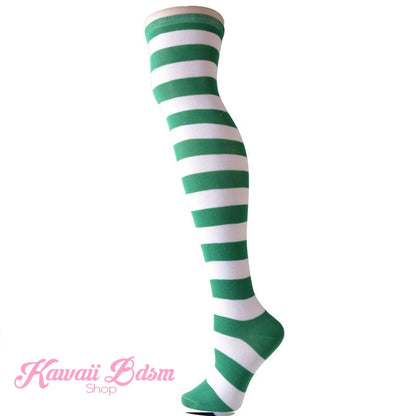 Striped Thigh High Socks (11562629383)