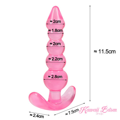 bdsm kit anal buttplug silicone plug vibrator massager beginners couple sex pink ddlg by Kawaii Bdsm - cute and kinky / Worldwide Free Shipping (957901209652)