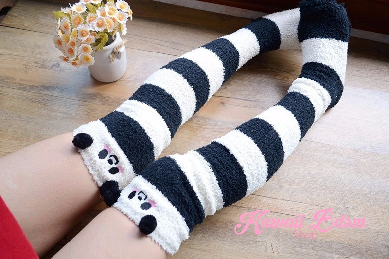 Striped Panda Thigh Highs (11482544967)