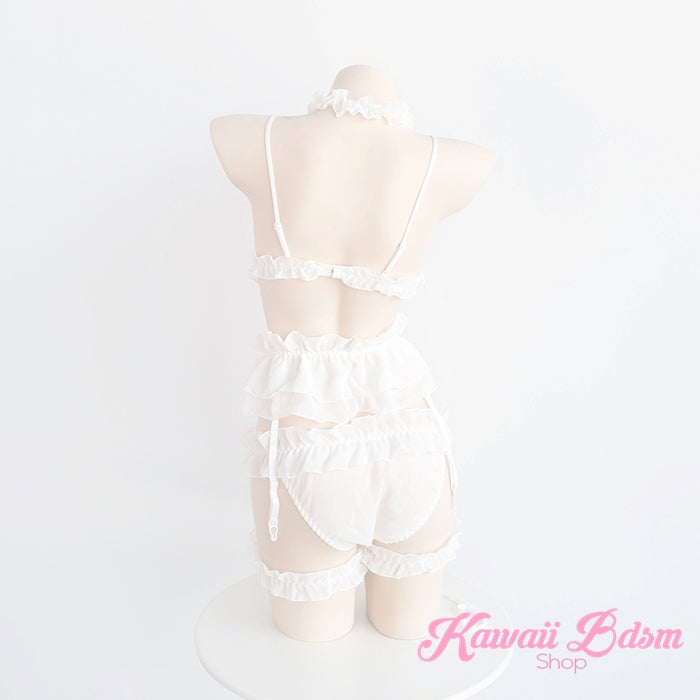 Lingerie Collar leash Garter body bondage sexy belt ddlg babygirl little one girl women submissive by Kawaii Bdsm - Cute and Kinky / Worlwide Free and Disreet Shipping  (1553114497076)