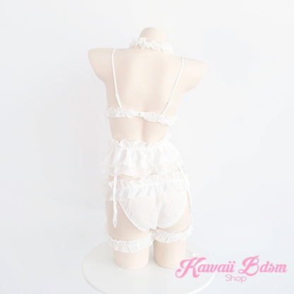 Lingerie Collar leash Garter body bondage sexy belt ddlg babygirl little one girl women submissive by Kawaii Bdsm - Cute and Kinky / Worlwide Free and Disreet Shipping  (1553114497076)