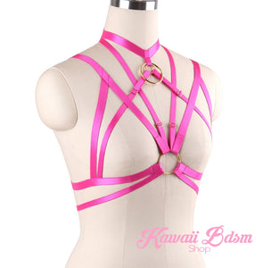 Harness Chest Body handmade bondage black sexy belt ddlg babygirl little one girl women submissive fetish fashion gothic goth pastel outfit little baby by Kawaii Bdsm - Cute and Kinky / Worldwide Free and Discreet Shipping  (1006228209716)