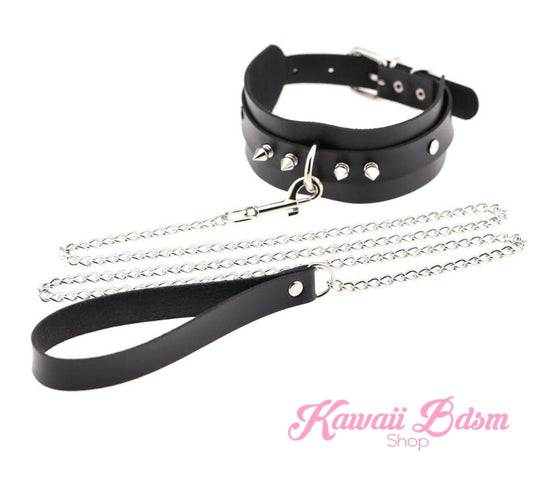 O ring choker collar brat sub submissive dom slave sexy leash chain training ddlg ddlb cglg cglb mdlg mdlb little boy girl pink black purple red goth fashion doll baby by Kawaii Bdsm - Cute and Kinky / Worldwide Free and Discreet Shipping   (781689290804)