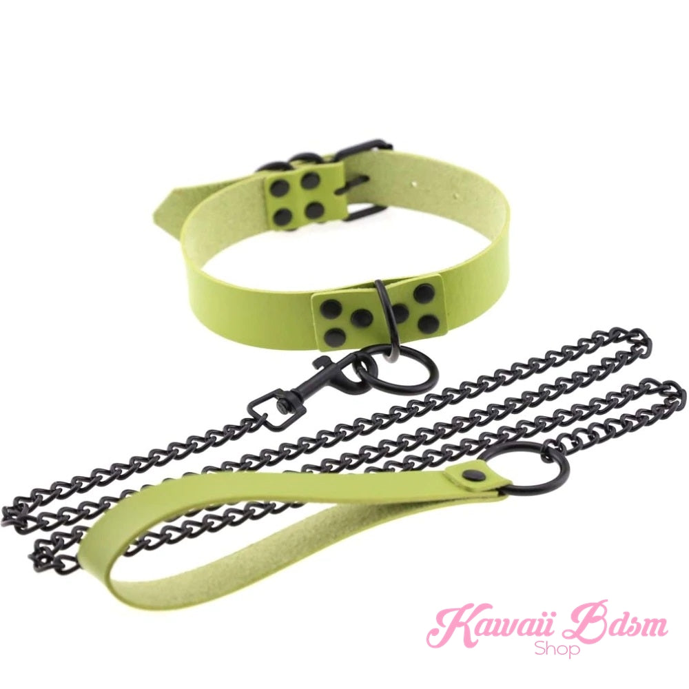 Collar & Leash Set Kawaii Bdsm Collar & Leash Set Kawaii Bdsm
