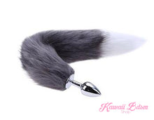 grey white wolf fox kitten cat play tail vegan faux fur tail plug silicone stainless steel neko catgirl cat kittenplay kitten girl boy petplay pet sexy adult toys buttplug plug anal ass submissive goth creepy cute yami ddlg cgl mdlg mdlb ddlb little by Kawaii BDSM - cute and kinky / Worldwide Free Shipping (11481147911)