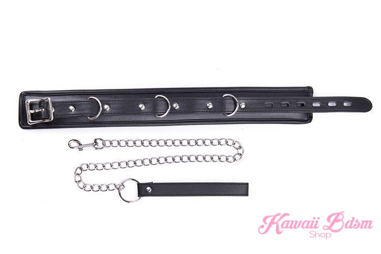 Stuffed Black Collar & Leash Set (1227486396468)