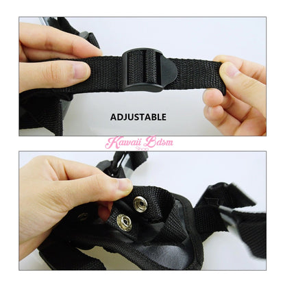 Strap on with realistic pink dildo sissy ddlg lesbian mdlg mommy dom daddy LGBT kink positive babygirl sex toys silicone gay butch love couple ddlgworld ddlgplayground by Kawaii BDSM - cute and kinky / Worldwide Free Shipping (4518832799796)