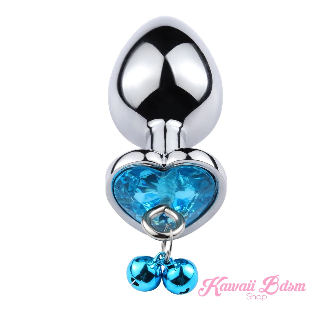 Heart Buttplug w/ Leash Kawaii Bdsm Heart Buttplug w/ Leash Kawaii Bdsm
