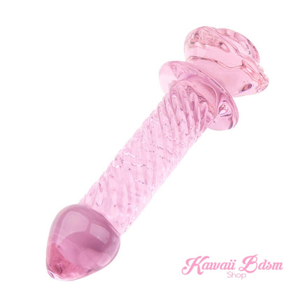 Glass Dildo Pink Heart Adult toy Wand Anal buttPlug Massager aesthetic kittenplay petplay sub bondage ddlg cglg babygirl mdlb instagram tumblr femboy sissy dominant toy anal by Kawaii Bdsm - Cute and Kinky / Worldwide Free and Discreet Shipping (4343736860724)
