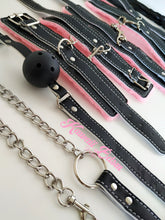 Bdsm kit Set 11 pcs Luxury Premium Superior Quality gag hand cuffs collar leash ankle cuffs whip paddle vegan leather bondage cute white pink fetish aesthetic ddlg cglg mdlg ddlb mdlb little bondage submissive restraints sex couple by Kawaii BDSM - cute and kinky / Worldwide Free Shipping (4484167794740)
