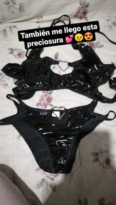 Cute devil succubus lingerie harness heart  by Kawaii BDSM - cute and kinky / Worldwide Free Shippingcutout sexy latex 