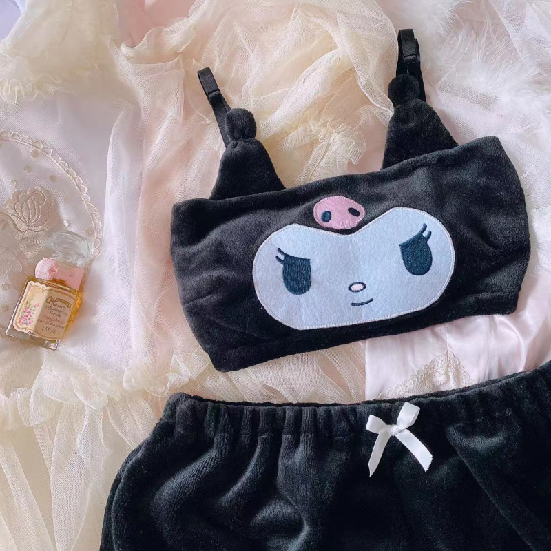 Kuromi sanrio my melody lingerie set pijama cute goth gf shorts top japanese anime inspired kawaii bdsm ddlg abdl ageplay roleplay princess