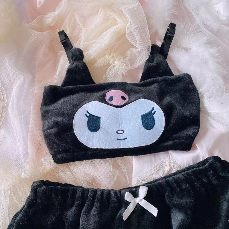 Kuromi sanrio my melody lingerie set pijama cute goth gf shorts top japanese anime inspired kawaii bdsm ddlg abdl ageplay roleplay princess