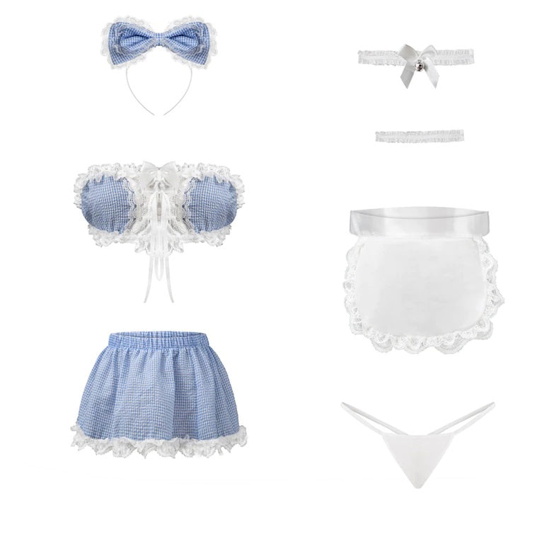 Loli Maid Lingerie Set Hentai Kawaii Bdsm Ddlgworld cute skirt choker
