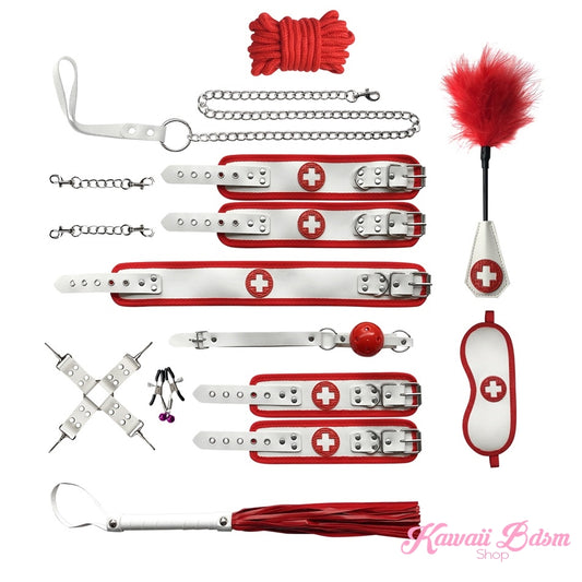 Naughty Nurse 11Pcs Bondage Kit (5934218182818)