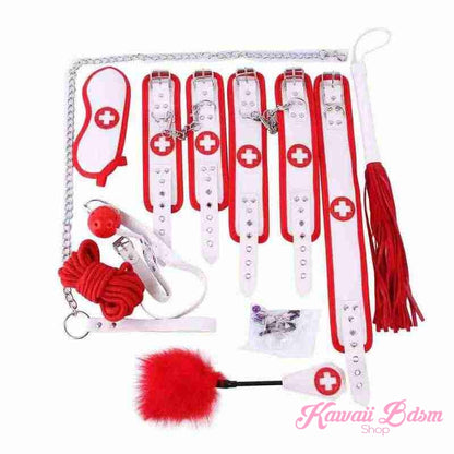 Naughty Nurse 11Pcs Bondage Kit (5934218182818)