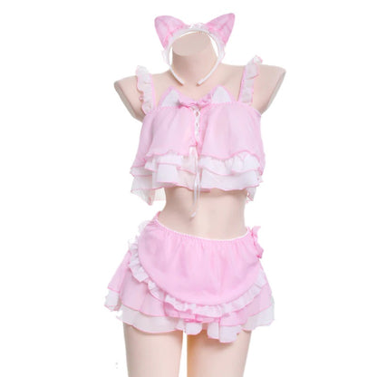 neko kitten maid lingerie cat ears skirt kittenplay ddlgworld babygirl sexy sub kawaii bdsm 