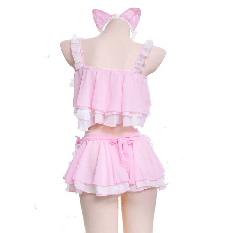 neko kitten maid lingerie cat ears skirt kittenplay ddlgworld babygirl sexy sub kawaii bdsm 