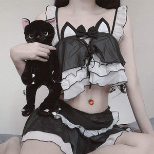 neko kitten maid lingerie cat ears skirt kittenplay ddlgworld babygirl sexy sub kawaii bdsm 