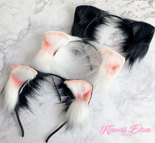 Realistic cat ears kittenplay petplay pet submissive girl boy cgl ddlg ddlb mdlg mdlb handmade handpainted cute sexy cosplay neko by Kawaii Bdsm - Cute and Kinky / Worldwide Free and Discreet Shipping  (1580449628212)
