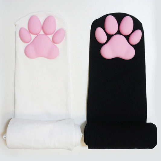 Paw Cat kitten Neko pads Thigh Highs Socks Kawaii Bdsm - cute and kinky