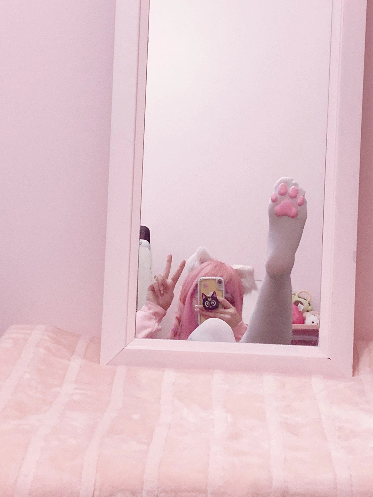 Paw Cat kitten Neko pads Thigh Highs Socks Kawaii Bdsm - cute and kinky