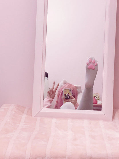 Paw Cat kitten Neko pads Thigh Highs Socks Kawaii Bdsm - cute and kinky