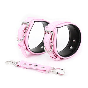Thigh Ankle Handcuffs Hogtie waist restraints kawaii bdsm pink black, white bondage bdsm kit set complete luxury premium high quality best selling