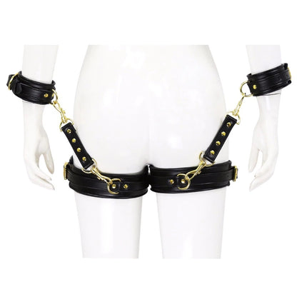 Thigh Ankle Handcuffs Hogtie waist restraints kawaii bdsm pink black, white bondage bdsm kit set complete luxury premium high quality best selling