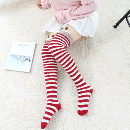 Reindeer Christmas Xmas Thigh Highs Socks ddlgworld kawaii bdsm