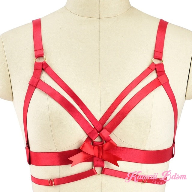 Harness Garter Chest Body handmade luxury bondage pink purple red black sexy belt ddlg babygirl little one girl women submissive by Kawaii Bdsm - Cute and Kinky / Worlwide Free and Disreet Shipping  (499766755380)