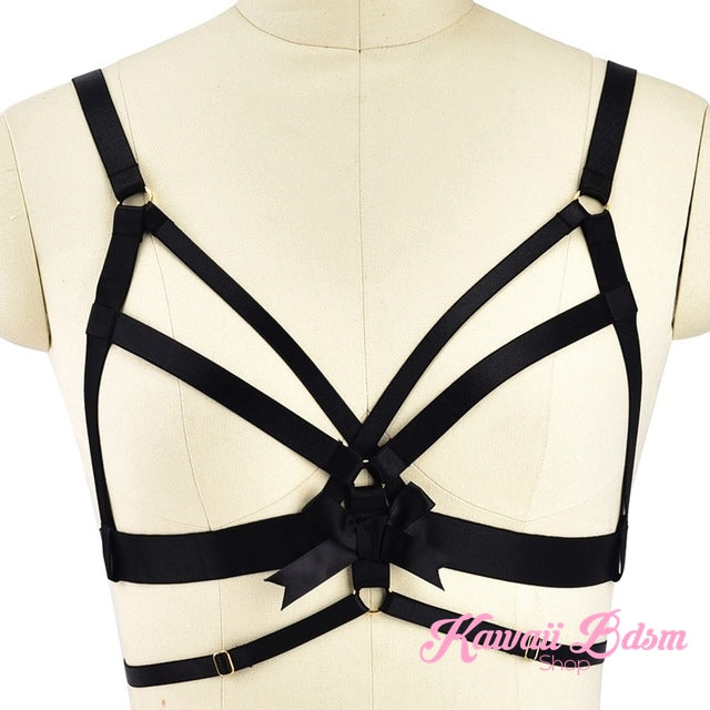 Harness Garter Chest Body handmade luxury bondage pink purple red black sexy belt ddlg babygirl little one girl women submissive by Kawaii Bdsm - Cute and Kinky / Worlwide Free and Disreet Shipping  (499766755380)