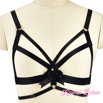 Harness Garter Chest Body handmade luxury bondage pink purple red black sexy belt ddlg babygirl little one girl women submissive by Kawaii Bdsm - Cute and Kinky / Worlwide Free and Disreet Shipping  (499766755380)
