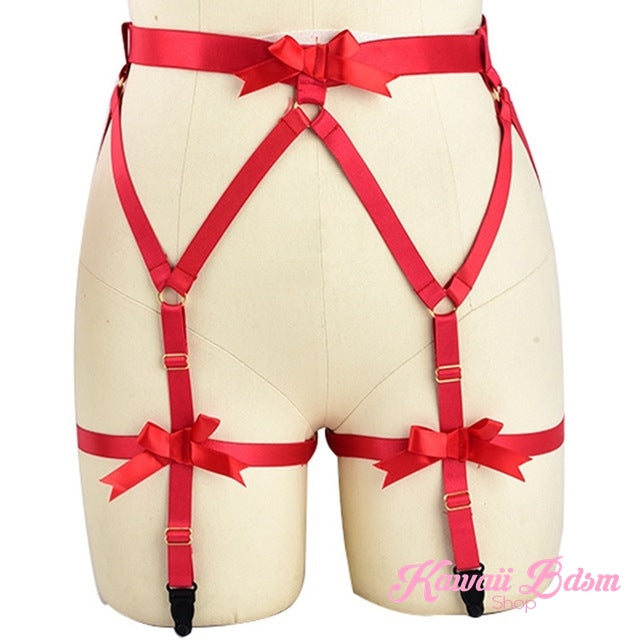 Harness Garter Chest Body handmade luxury bondage pink purple red black sexy belt ddlg babygirl little one girl women submissive by Kawaii Bdsm - Cute and Kinky / Worlwide Free and Disreet Shipping  (499766755380)