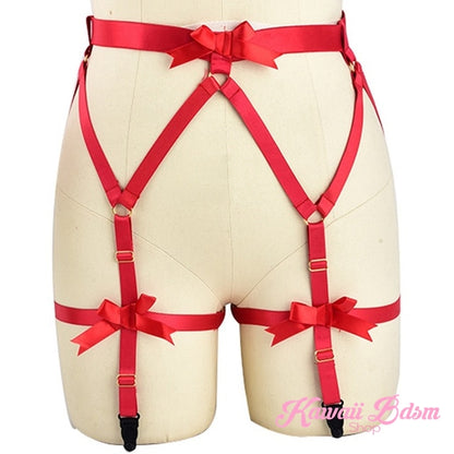 Harness Garter Chest Body handmade luxury bondage pink purple red black sexy belt ddlg babygirl little one girl women submissive by Kawaii Bdsm - Cute and Kinky / Worlwide Free and Disreet Shipping  (499766755380)