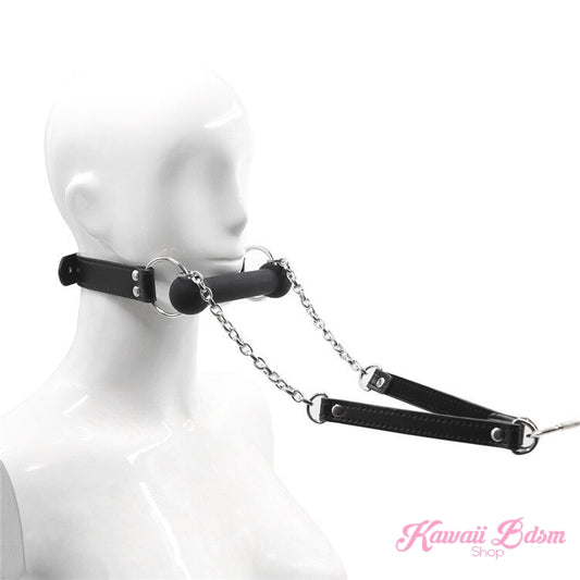 Pony Silicone Gag with Leash Reins (5798637437090)