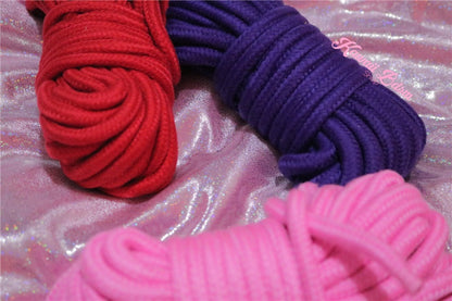 Shibari Rope kinbabu tied restraints Bondage submissive pink purple red and black cotton soft Harness cute aesthetic kink positive  by Kawaii Bdsm - Cute and Kinky / Worldwide Free and Discreet Shipping  (10887775047)