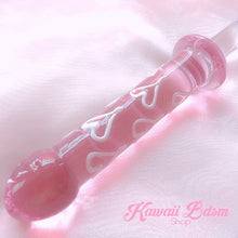 Bdsm Glass Dildo Pink Hearts Double Ended Wand Anal Plug Massager aesthetic kittenplay petplay sub bondage ddlg cglg babygirl mdlb by Kawaii Bdsm - Cute and Kinky / Worlwide Free and Disreet Shipping  (11508827911)